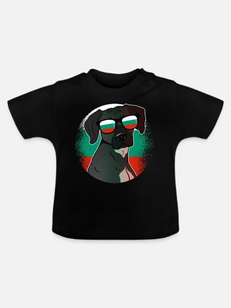 Bulgarien - Baby Bio-T-Shirt mit Rundhals - Schwarz