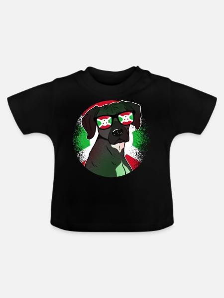 Burundi - Baby Bio-T-Shirt mit Rundhals - Schwarz