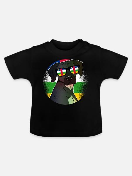 Zentralafrikanische Republik - Baby Bio-T-Shirt mit Rundhals - Schwarz