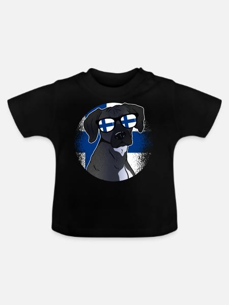 Finnland - Baby Bio-T-Shirt mit Rundhals - Schwarz