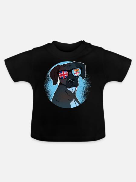 Fidschi - Baby Bio-T-Shirt mit Rundhals - Schwarz