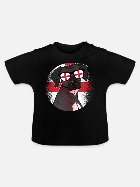 England - Baby Bio-T-Shirt mit Rundhals - Schwarz