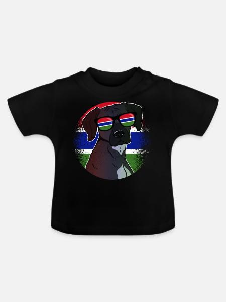 Gambia - Baby Bio-T-Shirt mit Rundhals - Schwarz