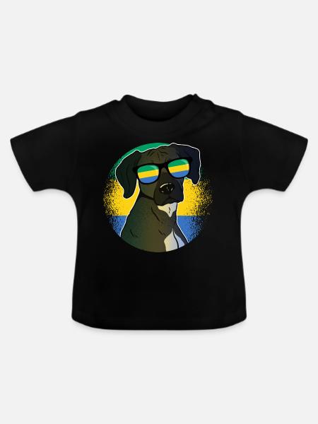 Gabun - Baby Bio-T-Shirt mit Rundhals - Schwarz