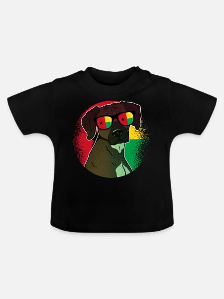 Guinea-Bissau - Baby Bio-T-Shirt mit Rundhals - Schwarz