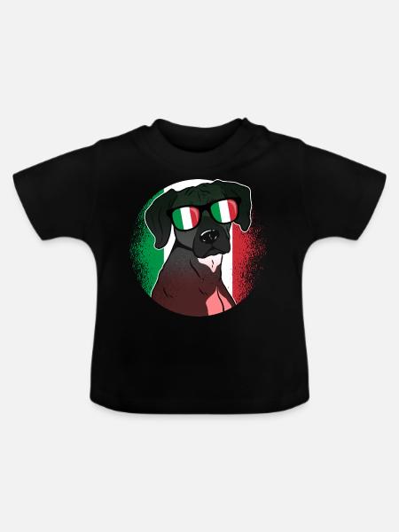 Italien - Baby Bio-T-Shirt mit Rundhals - Schwarz