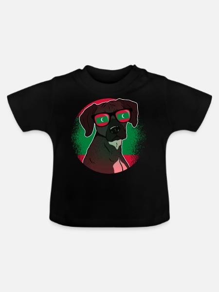 Malediven - Baby Bio-T-Shirt mit Rundhals - Schwarz