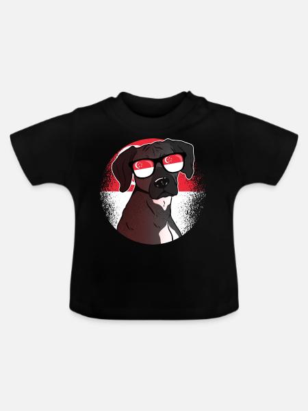Singapur - Baby Bio-T-Shirt mit Rundhals - Schwarz