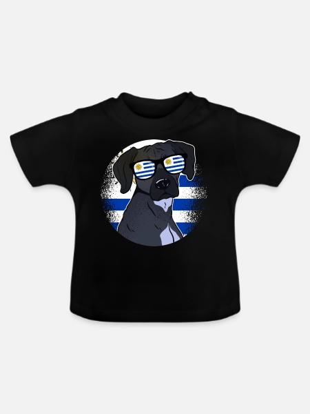 Uruguay - Baby Bio-T-Shirt mit Rundhals - Schwarz