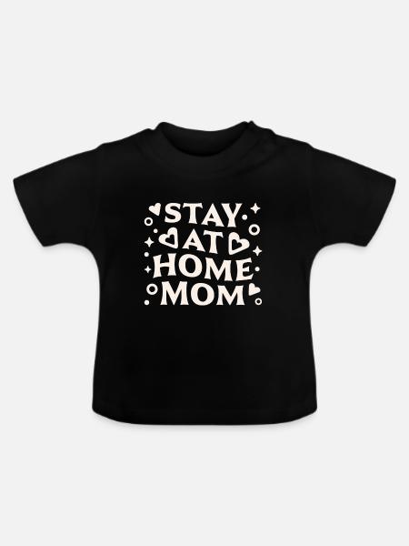 Hausfrau - Baby Bio-T-Shirt mit Rundhals - Schwarz
