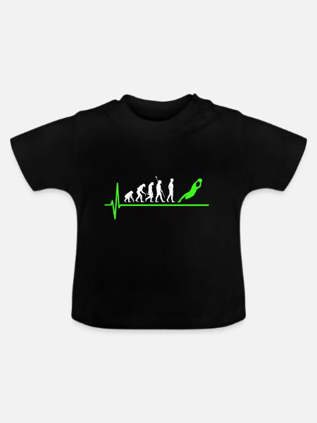 Torwart Evolution Fußball - Baby Bio-T-Shirt mit Rundhals - Schwarz
