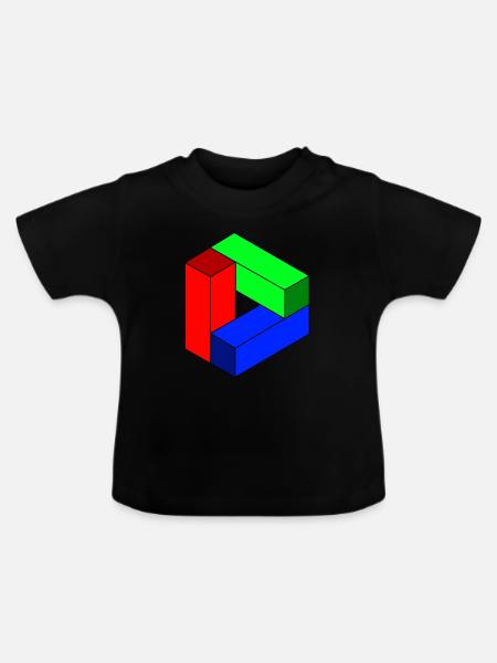 Illusion - Baby Bio-T-Shirt mit Rundhals - Schwarz