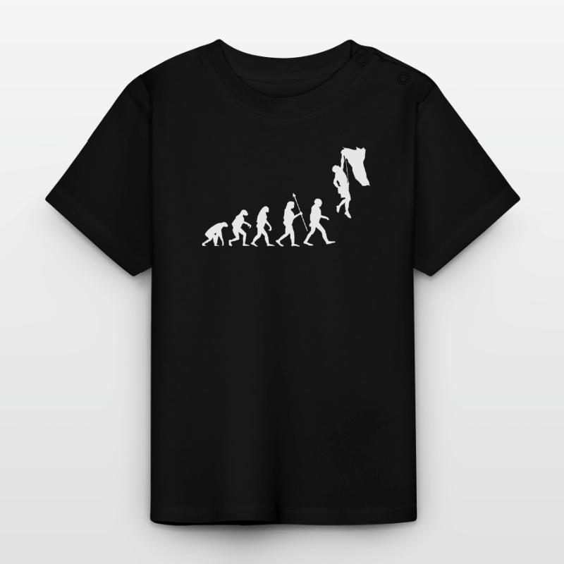 Evolution Klettern Bouldern Climbing Bergsteigen Baby Bio-T-Shirt mit Rundhals