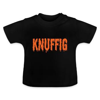 Knuffig - Halloween-Geschenk für knuffige Menschen - Baby Bio-T-Shirt mit Rundhals - Schwarz - Vorne
