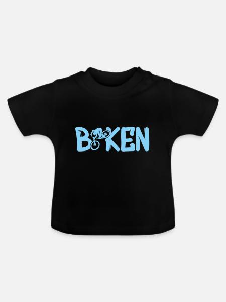 biken - Baby Bio-T-Shirt mit Rundhals - Schwarz
