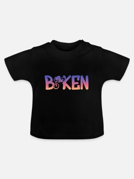 Biken - Baby Bio-T-Shirt mit Rundhals - Schwarz