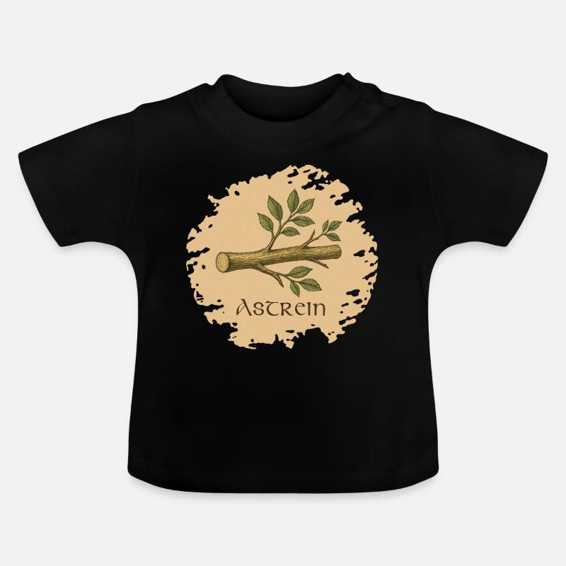 Astrein (disant avec illustration) - T-shirt bio col rond Bébé - noir