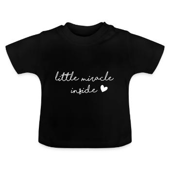 little miracle inside - T-shirt bio col rond Bébé - noir - Devant