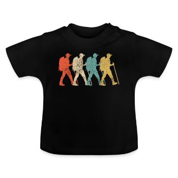 marche - T-shirt bio col rond Bébé - noir - Devant