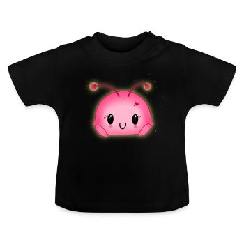 Kawaii - Baby Organic T-Shirt with Round Neck - black - Front
