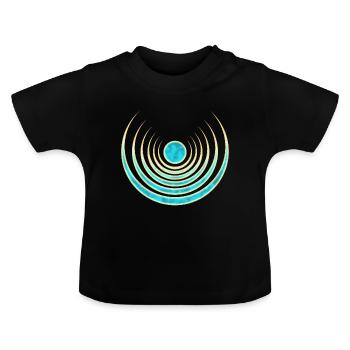 Mond Amulett Kraft der 7 Wicca Glücksbringer Magie - Baby Bio-T-Shirt mit Rundhals - Schwarz - Vorne