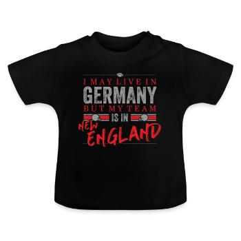 New England Football Fans Germany - Baby Organic T-Shirt with Round Neck - black - Front