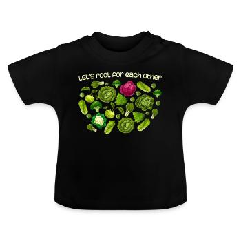 Inspirational Root Vegetables Motivational - T-shirt bio col rond Bébé - noir - Devant