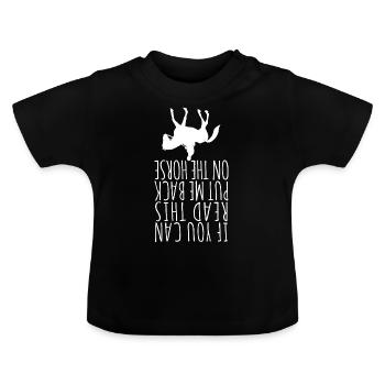 cavalier - T-shirt bio col rond Bébé - noir - Devant