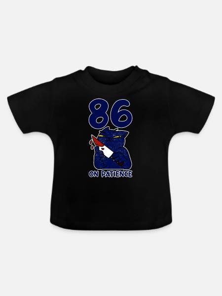 86 On Patience 4 - Baby Bio-T-Shirt mit Rundhals - Schwarz