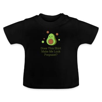 Lustiges Sprichwort Schwangerschaft Nette - Baby Bio-T-Shirt mit Rundhals - Schwarz - Vorne