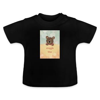 Snuggle Time - Baby Bio-T-Shirt mit Rundhals - Schwarz - Vorne