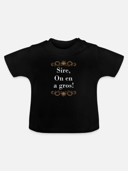 Lustiges Zitat Perceval - Baby Bio-T-Shirt mit Rundhals - Schwarz