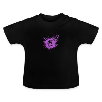 Splash Skateboard Dynamics - Baby Organic T-Shirt with Round Neck - black - Front