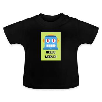 HELLO WORLD - T-shirt bio col rond Bébé - noir - Devant