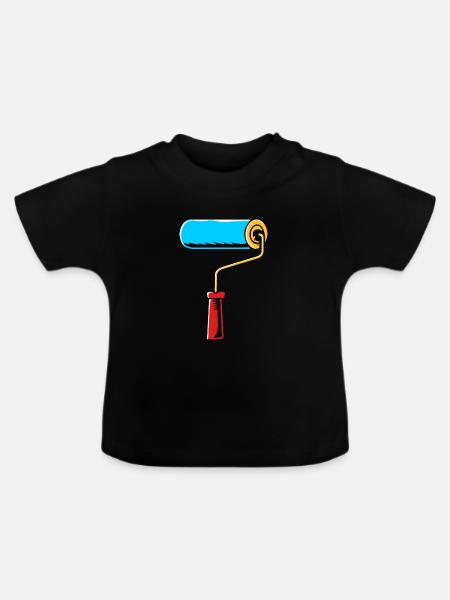Maler - Baby Bio-T-Shirt mit Rundhals - Schwarz