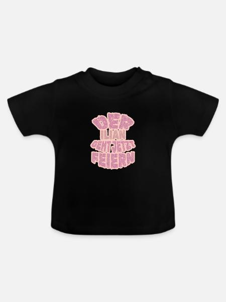 Feiern Ilian - Baby Bio-T-Shirt mit Rundhals - Schwarz