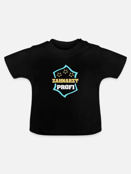 Beruf Zahnarzt - Baby Bio-T-Shirt mit Rundhals - Schwarz