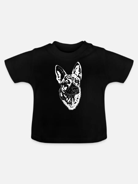 Holländischer Schäferhund - Baby Bio-T-Shirt mit Rundhals - Schwarz