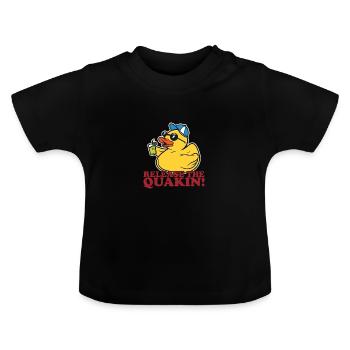 Yellow Duck libère le charlatan! Drôle - T-shirt bio col rond Bébé - noir - Devant