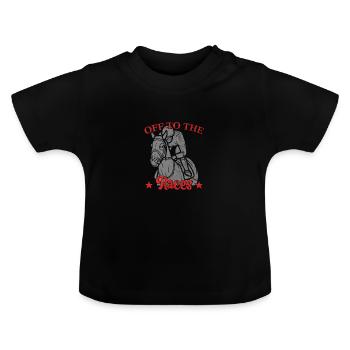 Derby Day Off The Races Horse Racing - Baby Bio-T-Shirt mit Rundhals - Schwarz - Vorne
