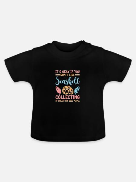 Womens Shelling Shell Collecting Seashells - Baby Bio-T-Shirt mit Rundhals - Schwarz