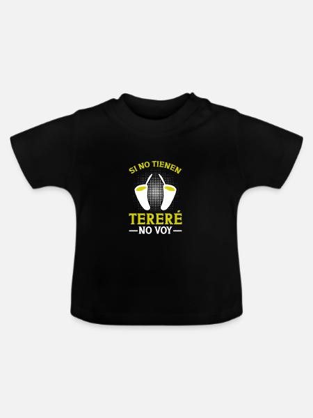 Paraguayan Guarani Terere - Baby Bio-T-Shirt mit Rundhals - Schwarz