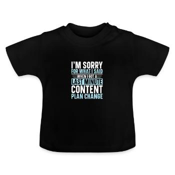 Social Media Platform Advertising Manager SMM - Baby Organic T-Shirt with Round Neck - black - Front