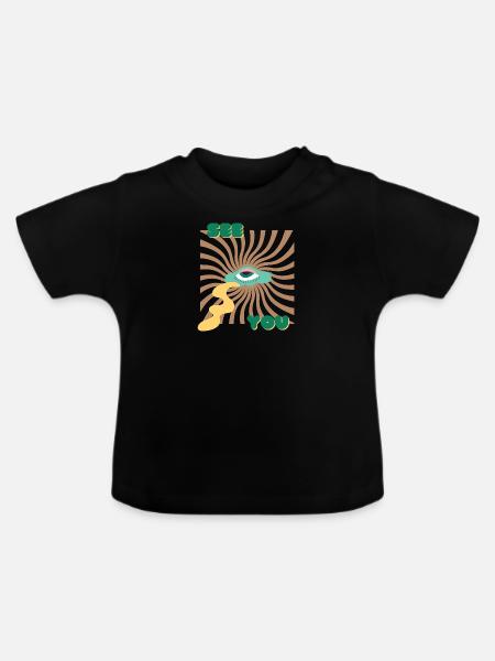 See You - Baby Bio-T-Shirt mit Rundhals - Schwarz