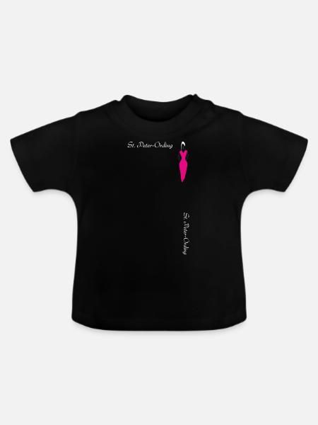 St. Peter-Ording shopping - Baby Bio-T-Shirt mit Rundhals - Schwarz