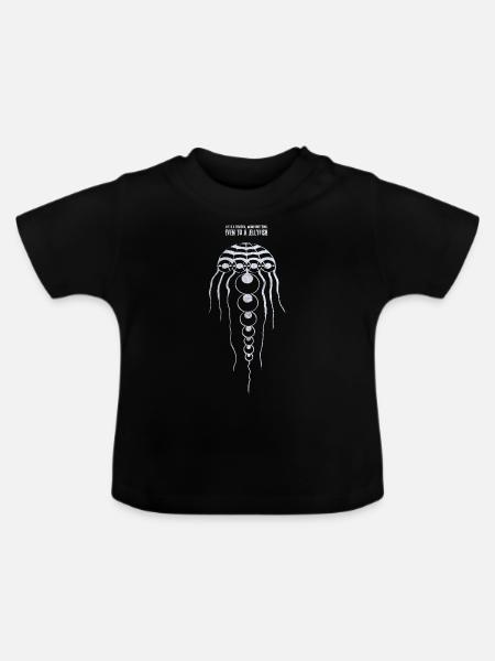 Quallen und Philosophie Phrase - Baby Bio-T-Shirt mit Rundhals - Schwarz