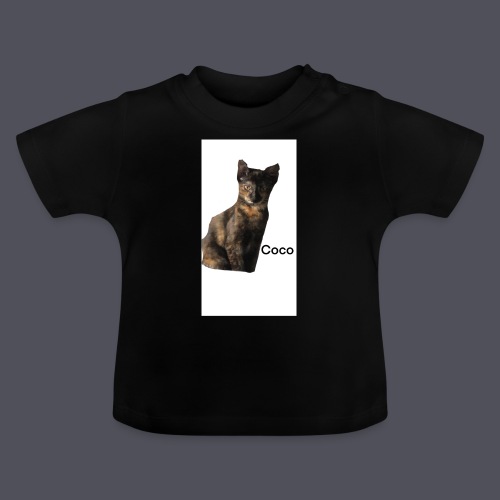 Coco the Kitten and inspirational quote Combined - Baby Organic T-Shirt with Round Neck