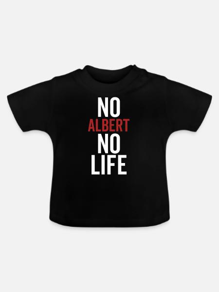 Kein Albert Kein Leben - Baby Bio-T-Shirt mit Rundhals - Schwarz