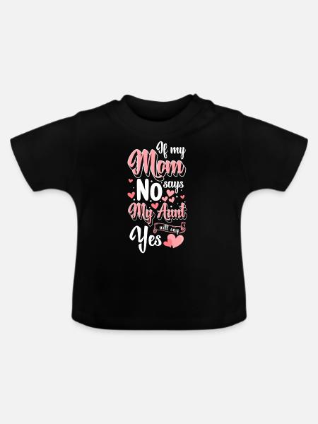 Liebe Familienmitglied Eltern - Baby Bio-T-Shirt mit Rundhals - Schwarz