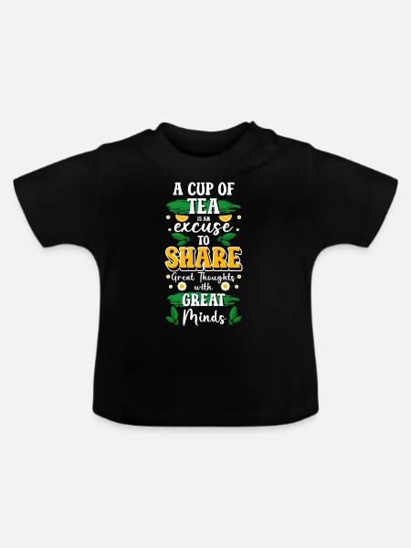 Teetrinker Entspannung Früchtetee Winter - Baby Bio-T-Shirt mit Rundhals - Schwarz